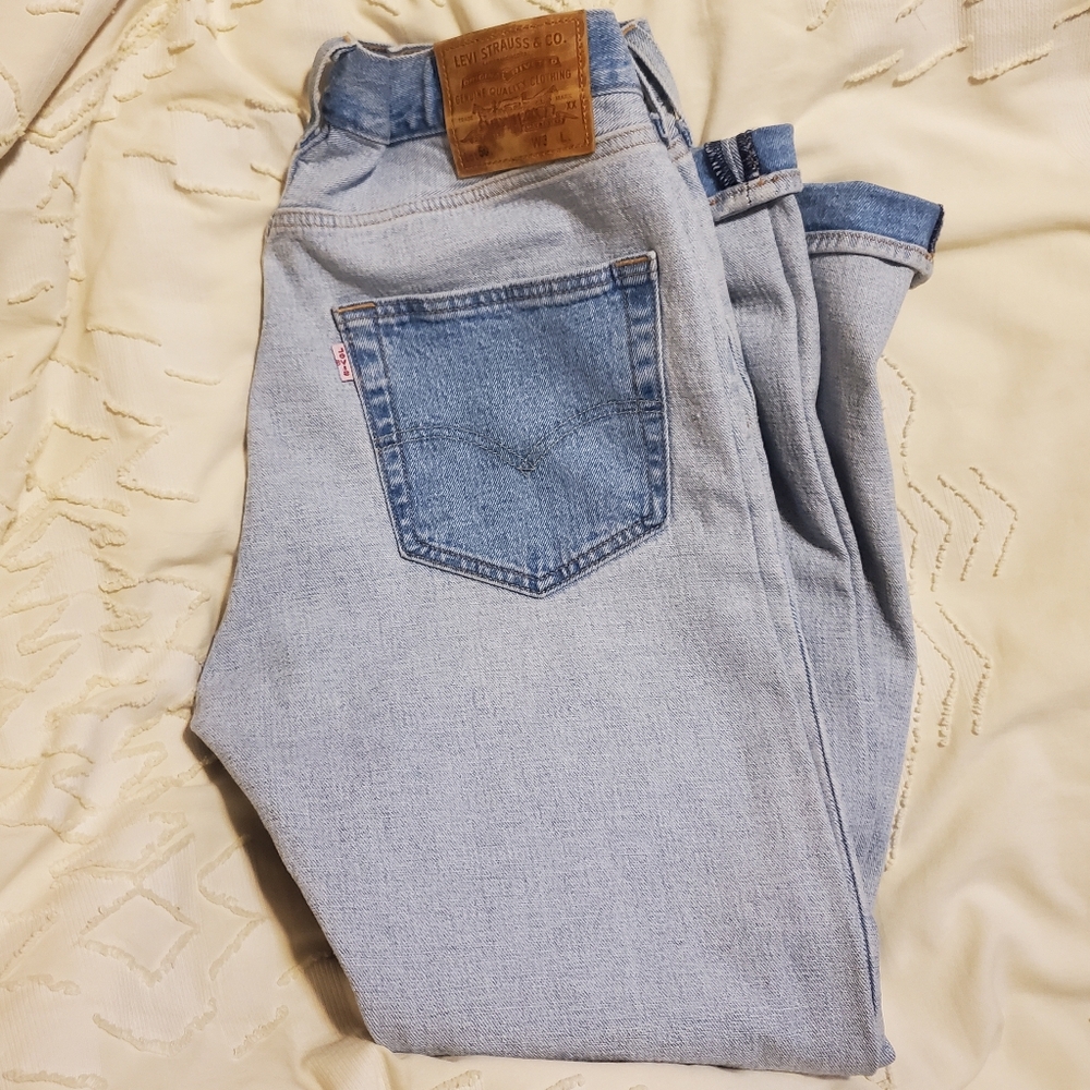 Levis Indigo 501, Inside Out Reversed Colorblocked, Premium Custom Taper